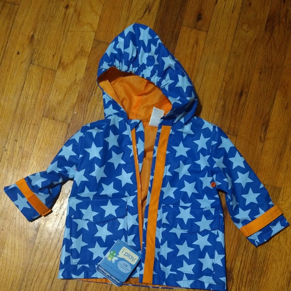 i play Blue Star Pattern Hooded Jacket